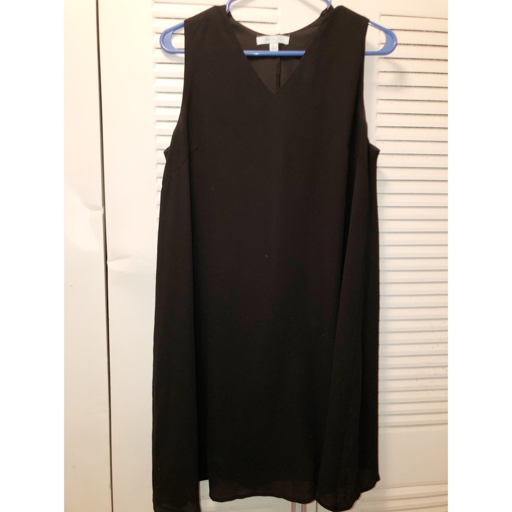 Chiffon Shift Dress With Tie